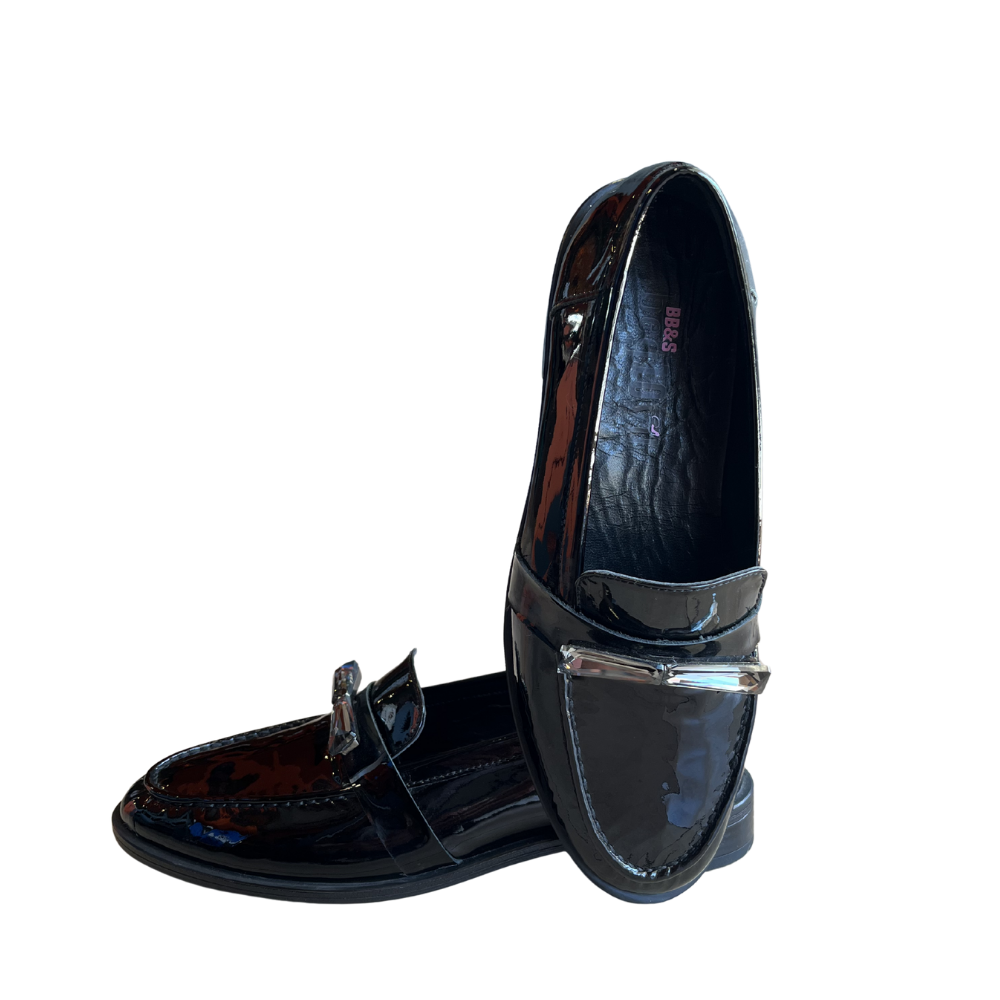 RS 7504 - RS - LOAFER - SİYAH-RUGAN - 40 - 25-AW-RS-LFR-7504-22972