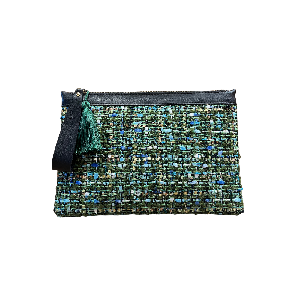 E&C TWEED CLUTCH - E&C - TWEED CLUTCH - TWEED GREEN - STD