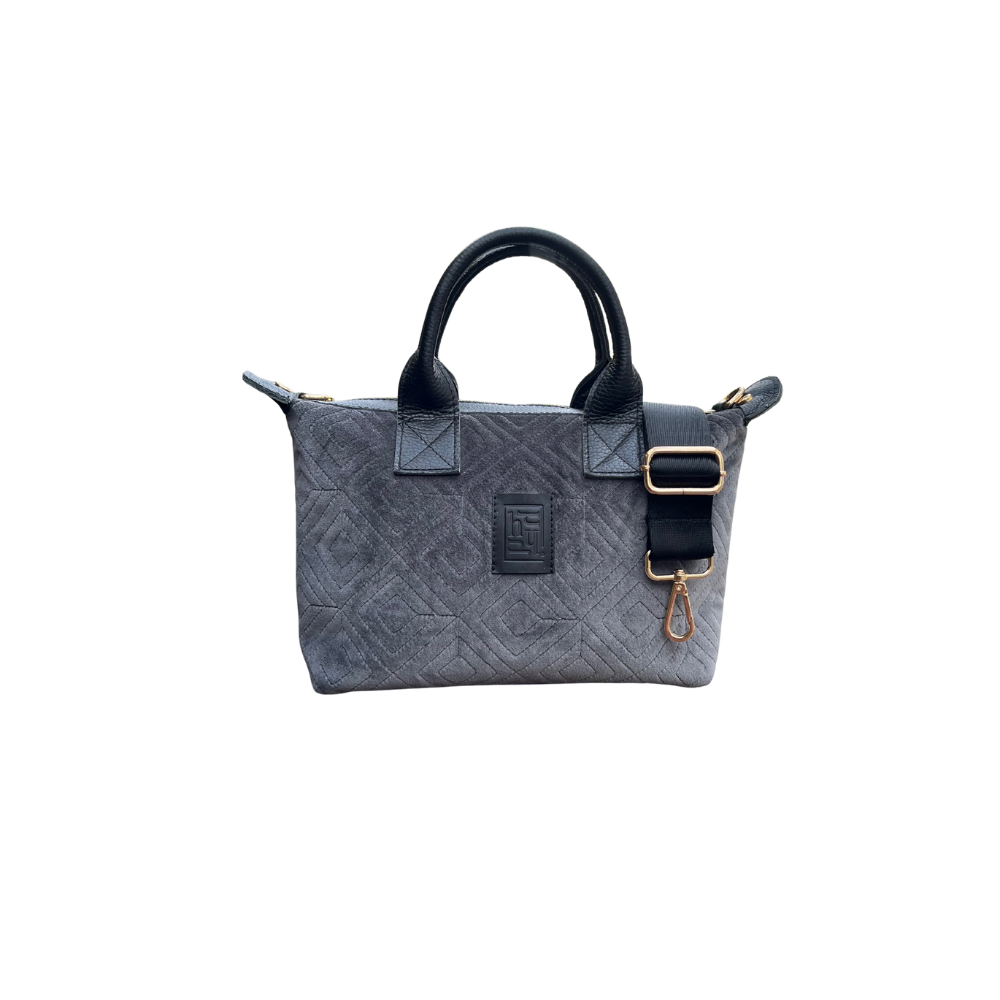 HH GREY VELVET FABRİC LEATHER LC MEDİUM