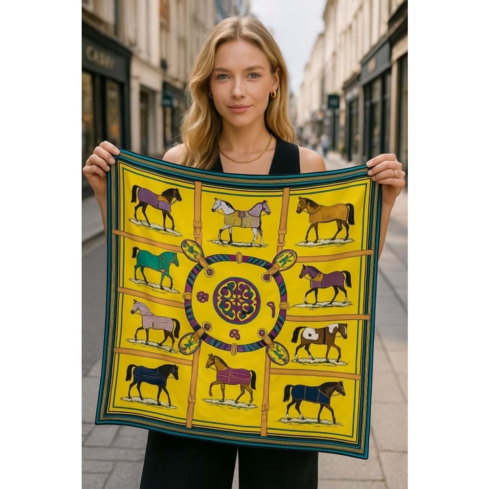 NW AT DESENLİ SARI 14920 ÇİFT BASKI