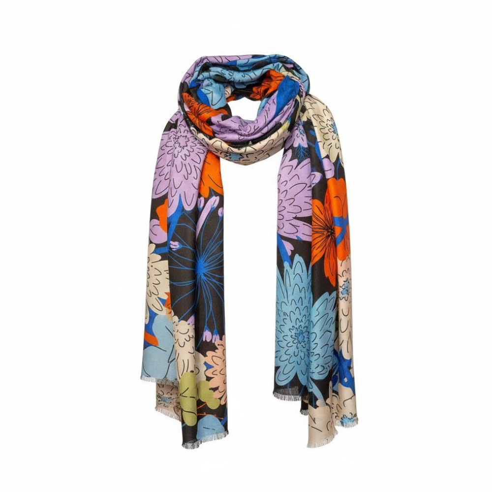 NW ÇİÇEK DESENLİ ŞAL 15219