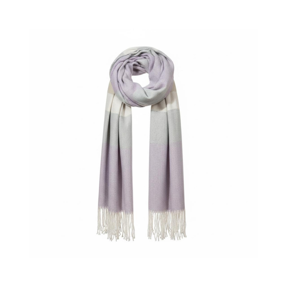 NW Kalın Dokuma İskoç Şalı - NW - ŞAL - LİLA-GRİ - STD