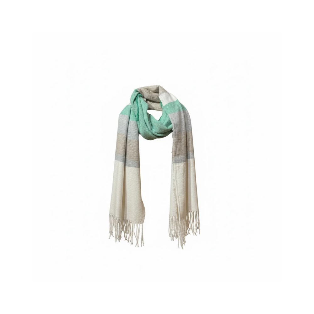 NW Kalın Dokuma İskoç Şalı - NW - ŞAL - YEŞİL-GRİ - STD