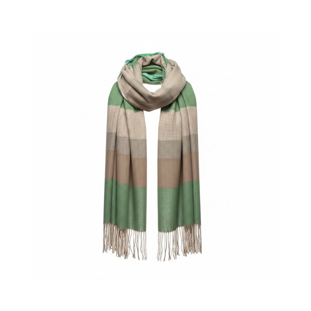NW Kalın Dokuma İskoç Şalı - NW - ŞAL - YEŞİL-KAHVE - STD
