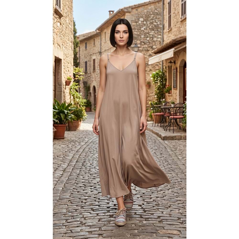 ALL ELBİSE 1512 - ALW - Elbise - KREM - S - 25SS-ALL-ELB-1512-22156