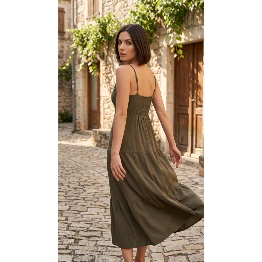 ALL ELBİSE 1599 - ALW - Elbise - HAKİ - L - 25SS-ALL-ELB-1599-22165