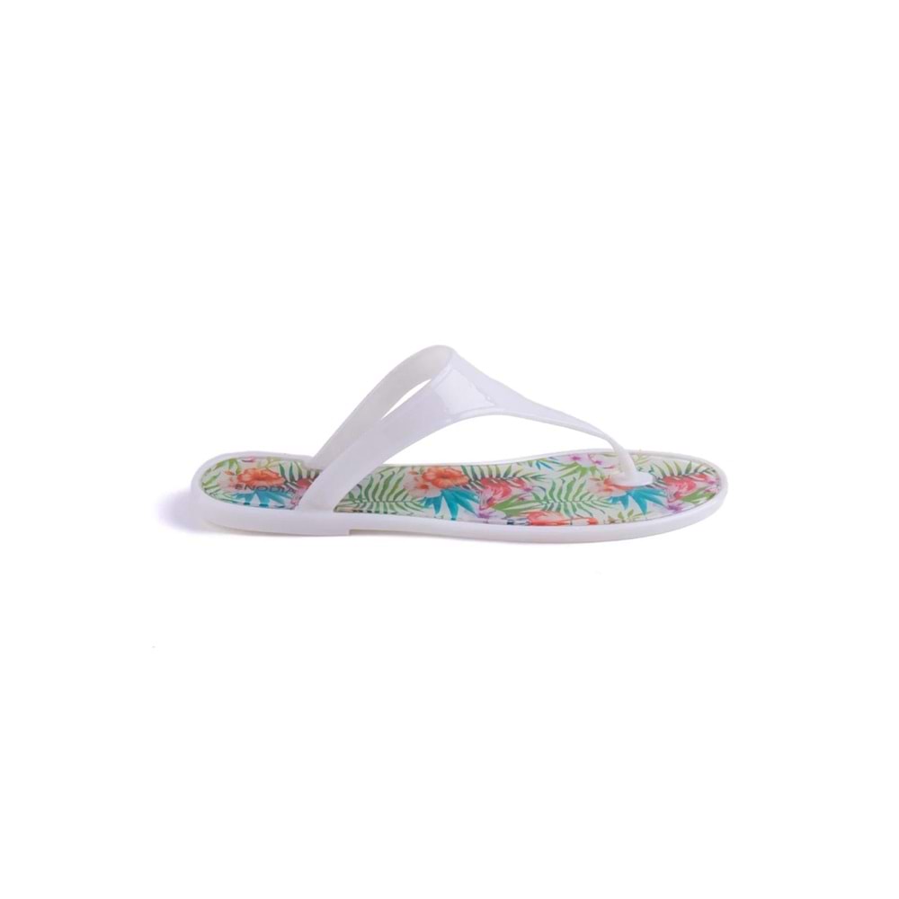 ENOD J-9003-2B - ENOD - Parmak Arası Düz Jelly Terlik - BUZ BEYAZI - 40 - 25SS-END-TRLK-9003-2B-21905