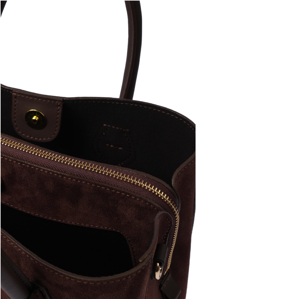 GZN 5823 SÜET ÇANTA - GZN - OMUZ ÇANTASI - KAHVERENGİ - STD