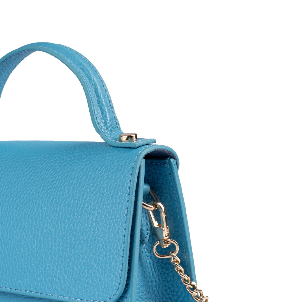 GZN 8801 DERİ MİNİ EL ÇANTASI - GZN - MİNİ EL ÇANTASI - MAVİ - STD