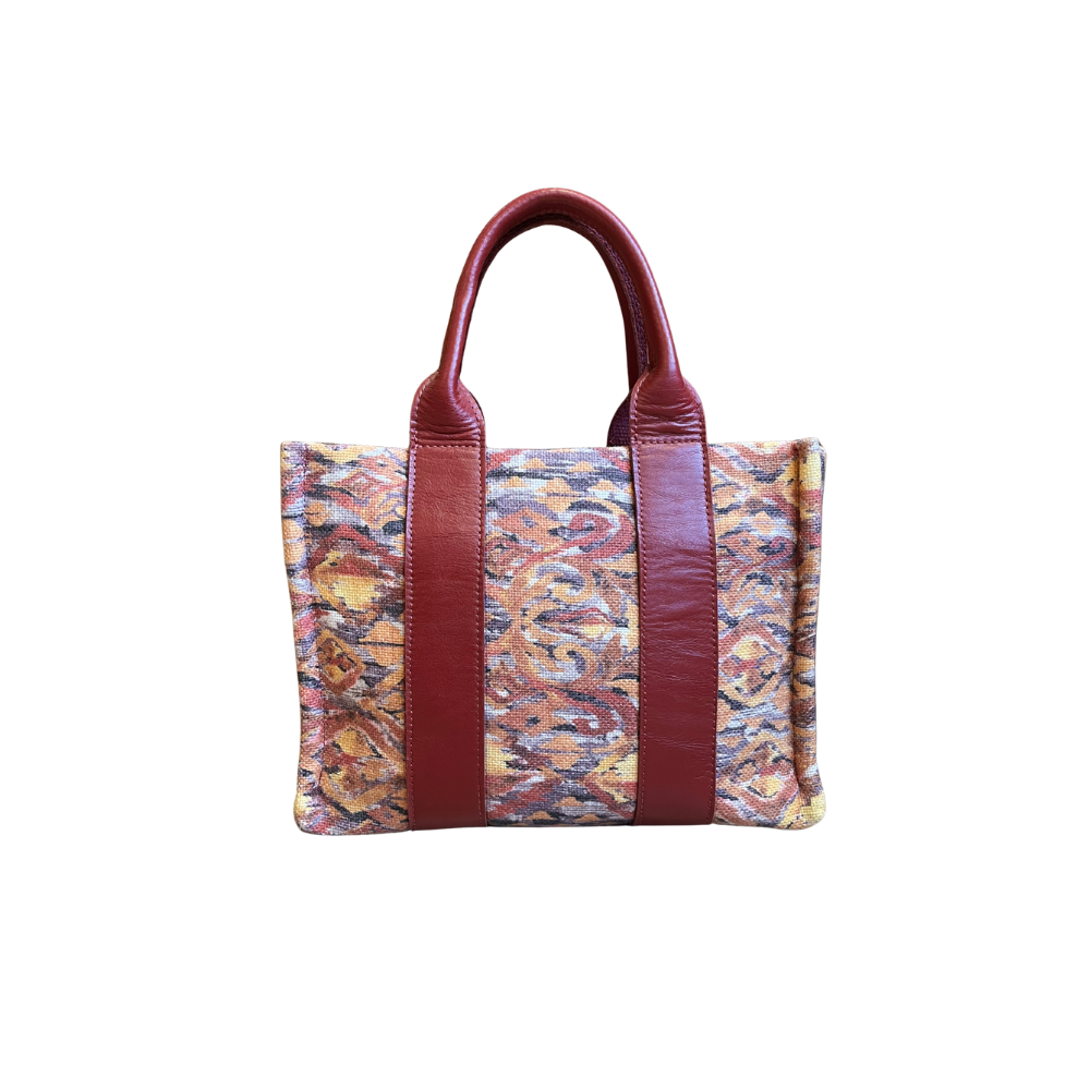 HH Red Leather Handle Totebag