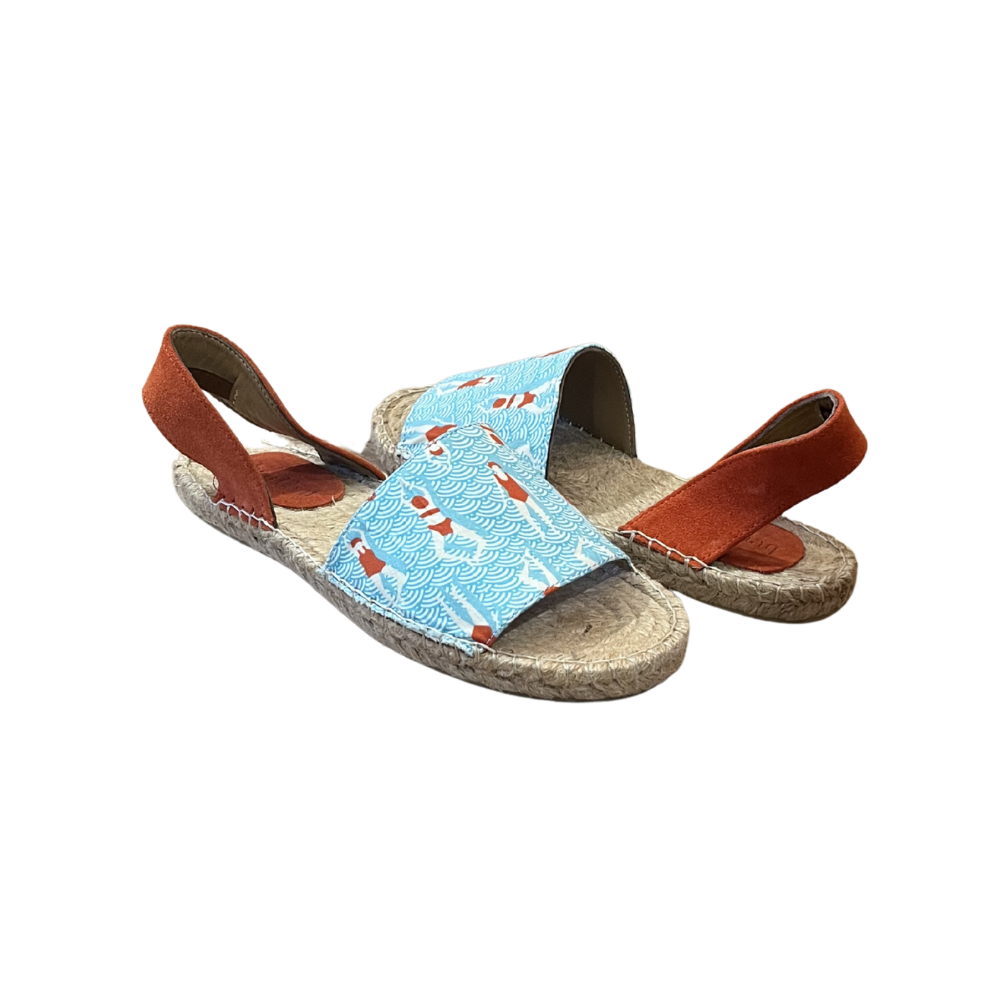 SE 2134 - SE - Düz Espadril Sandalet - TURKUAZ - 40 - 25SS-SE-SND-2134-21685