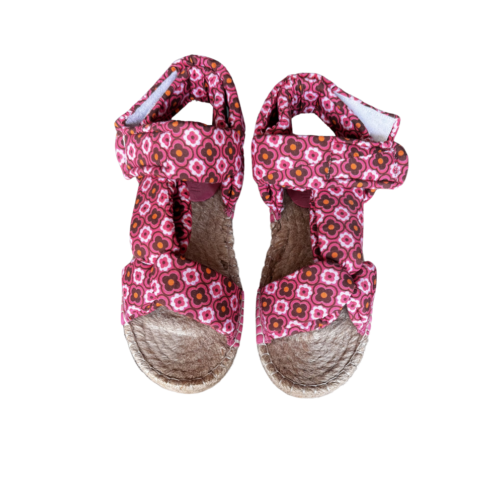 SE 2596 - SE - Düz Espadril Sandalet - FUSYA DESENLİ - 40 - 25SS-SE-SND-2596-21803