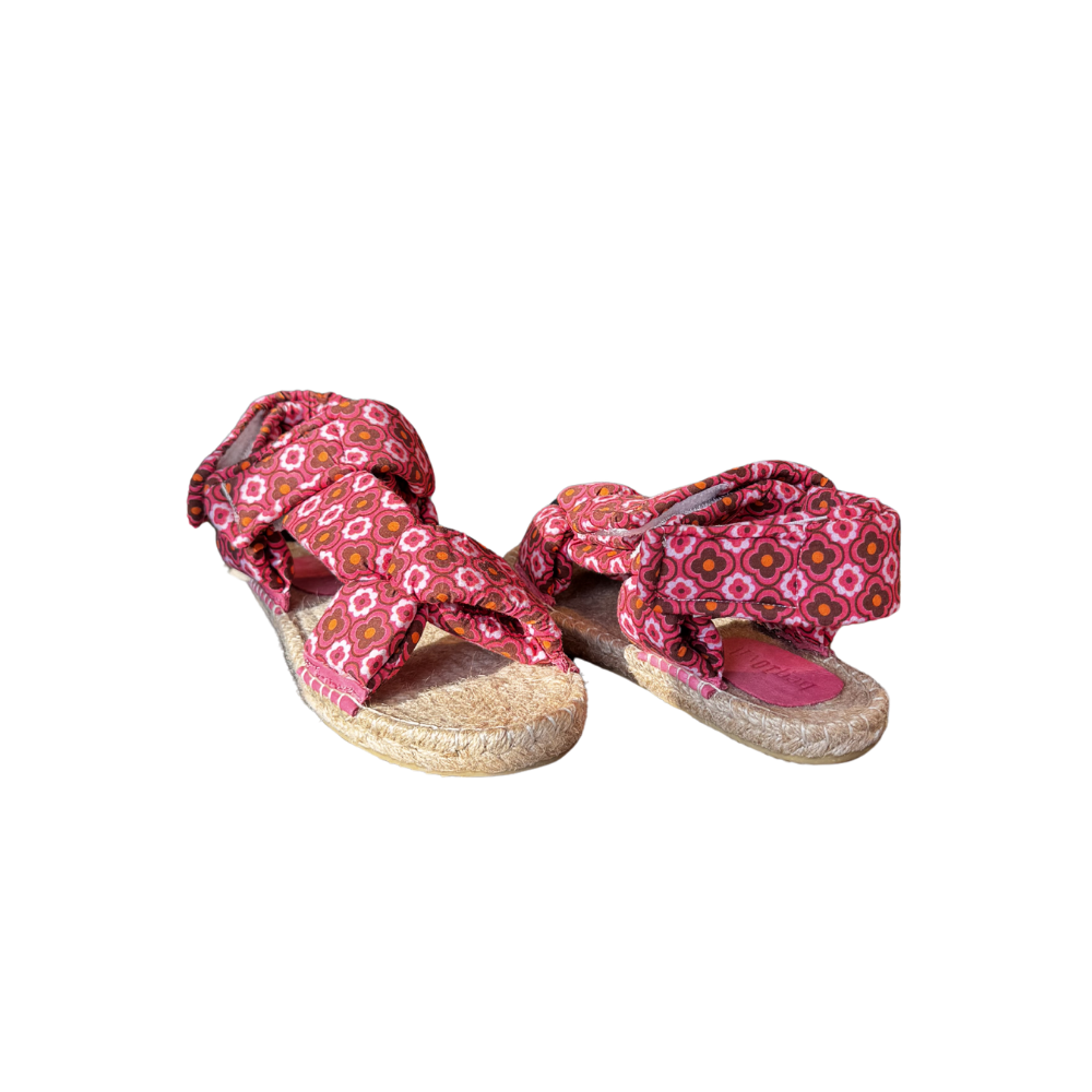 SE 2596 - SE - Düz Espadril Sandalet - FUSYA DESENLİ - 40 - 25SS-SE-SND-2596-21803