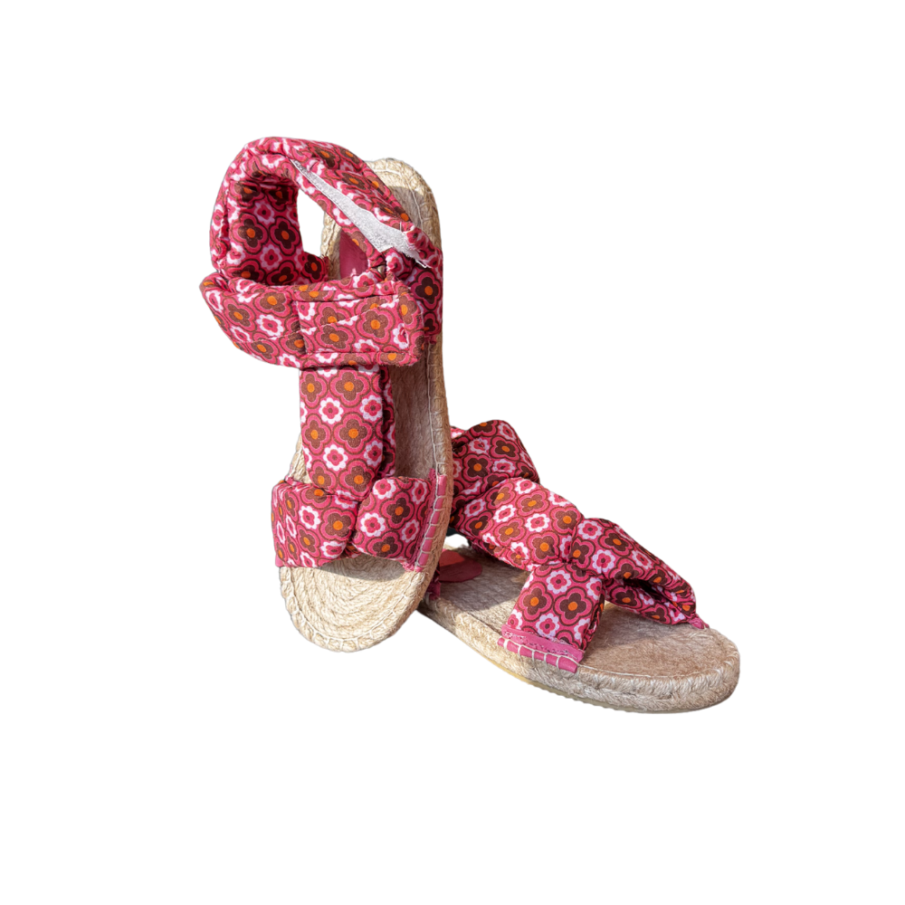 SE 2596 - SE - Düz Espadril Sandalet - FUSYA DESENLİ - 40 - 25SS-SE-SND-2596-21803