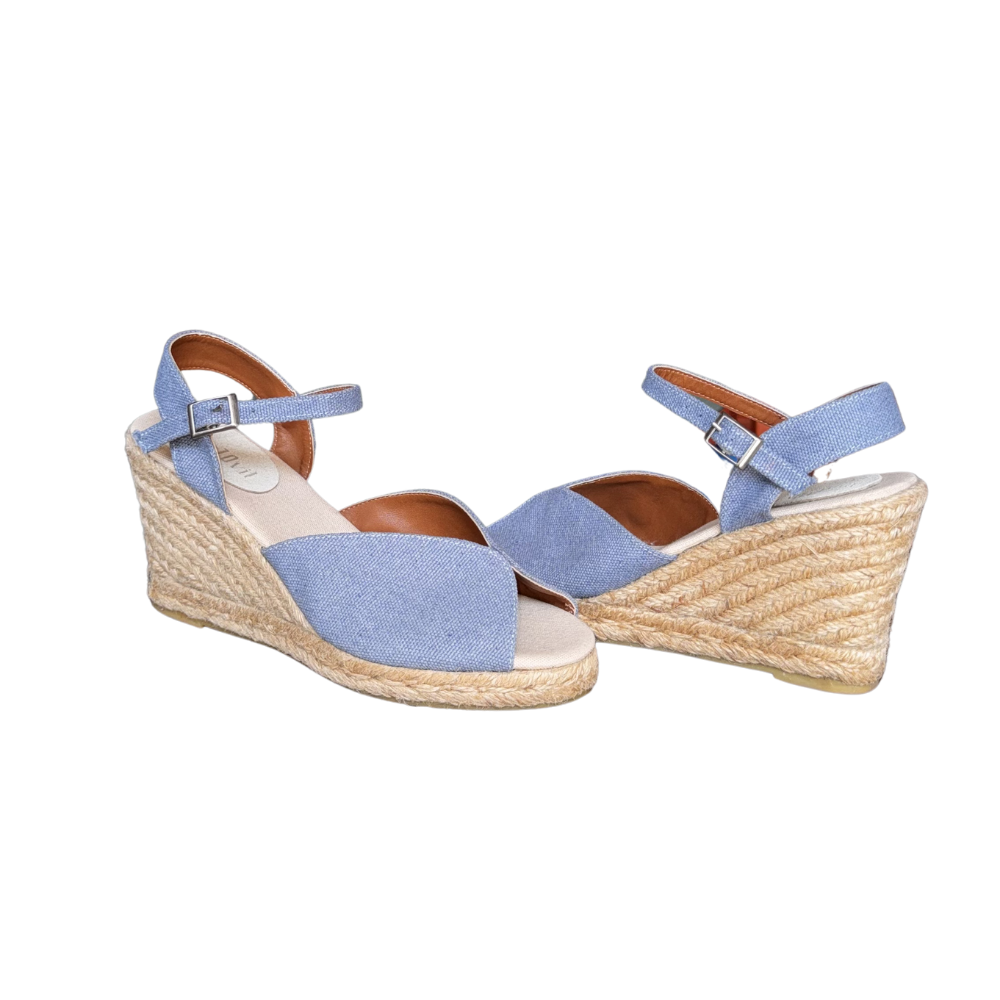 SE 2598 - SE - Dolgu Espadril Sandalet - İNDİGO - 41 - 25SS-SE-SND-2598-20895