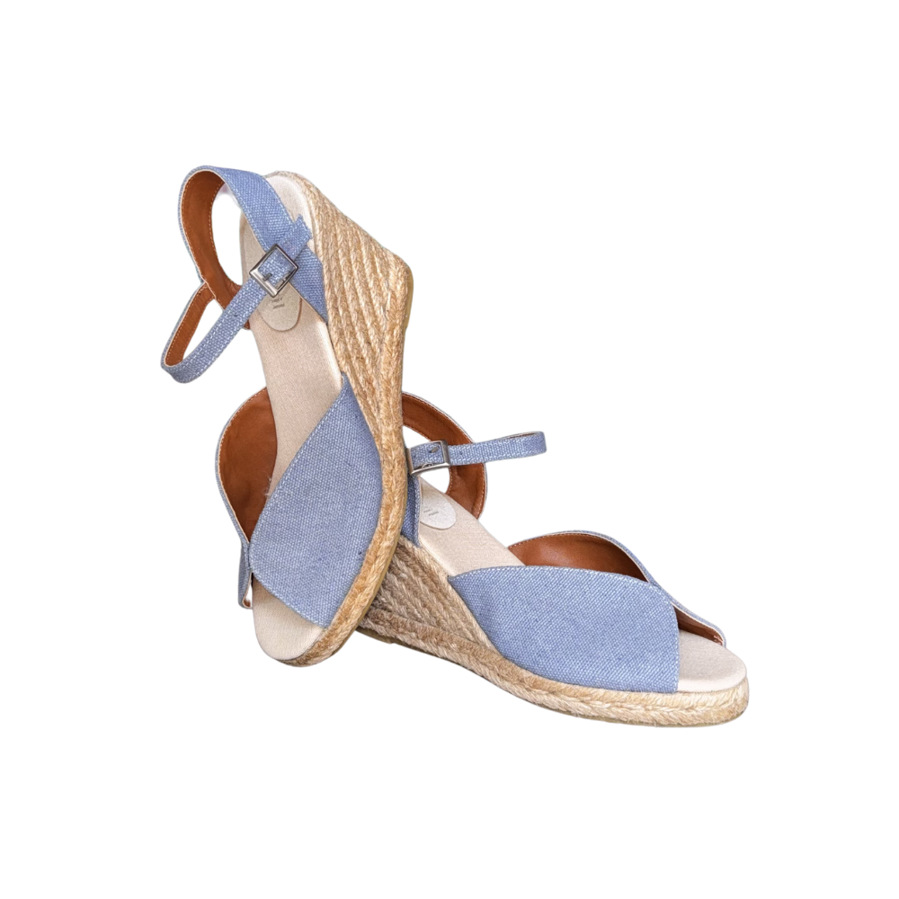 SE 2598 - SE - Dolgu Espadril Sandalet - İNDİGO - 41 - 25SS-SE-SND-2598-20895