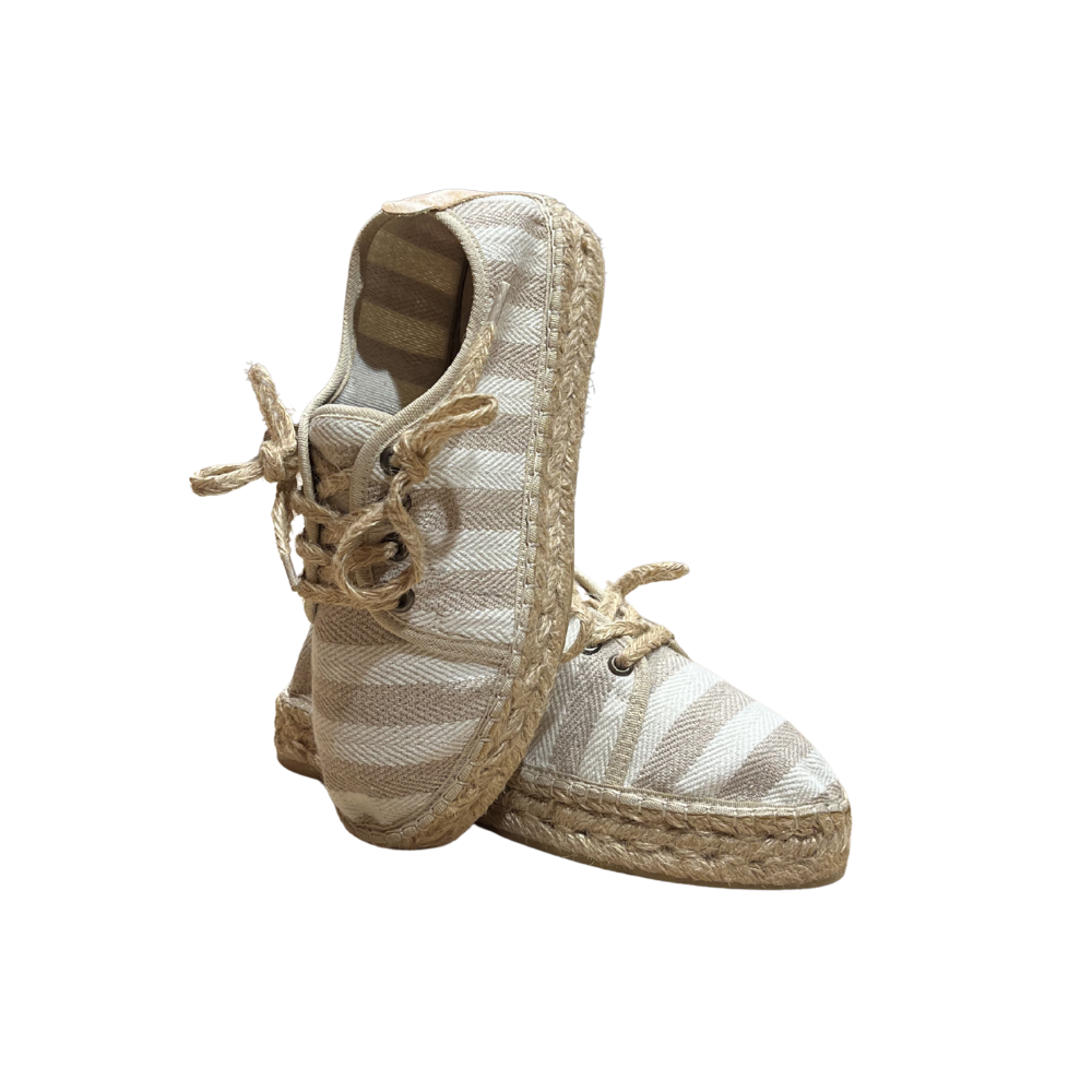 SE 2199-2 - SE - Düz Espadril Ayakkabı - BEJ ÇİZGİLİ - 36 - 25SS-SE-SNKR-2199-C1-21067