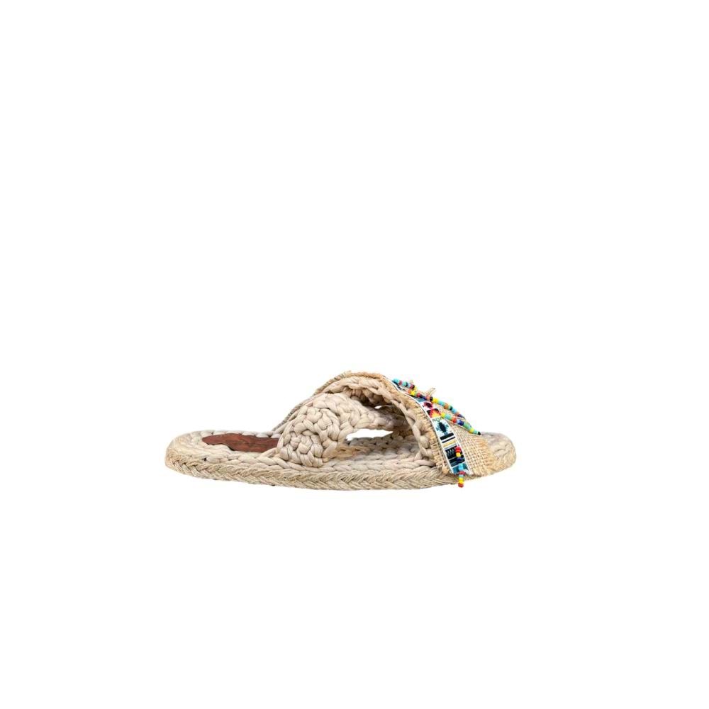 ŞŞ 9753 - ŞŞ - Çuvallı El Yapımı Terlik - MULTİ BEJ ÇUVAL - 41 - 25SS-ŞŞ-TRLK-9753-22040