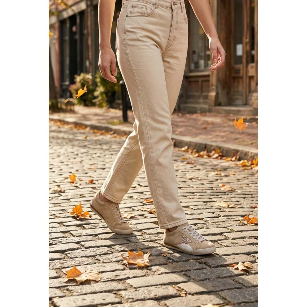 MMS SNEAKER 26-053 - MAXİMİNO SHOES - SNEAKER - BEJ SÜET-KREM DERİ - 36 - 26AW-MMS-SNKR-26-053-27570