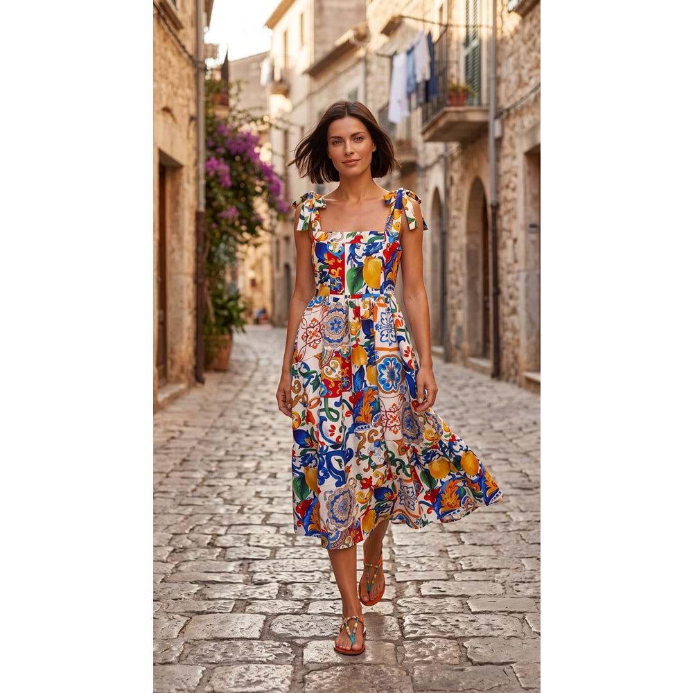 ALW ELBİSE 4204 - ALW - Elbise - MULTİ - M - 26SS-ALW-ELB-4204-26545