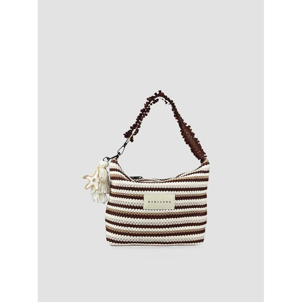 BC MİNİBAG-THE WAVE - BABYCORD - MİNİBAG - KAHVE ÇİZGİLİ - STD - 26SS-BC-MİNİBAG-26854