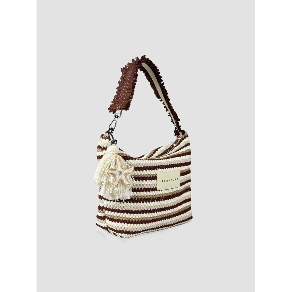 BC MİNİBAG-THE WAVE - BABYCORD - MİNİBAG - KAHVE ÇİZGİLİ - STD - 26SS-BC-MİNİBAG-26854