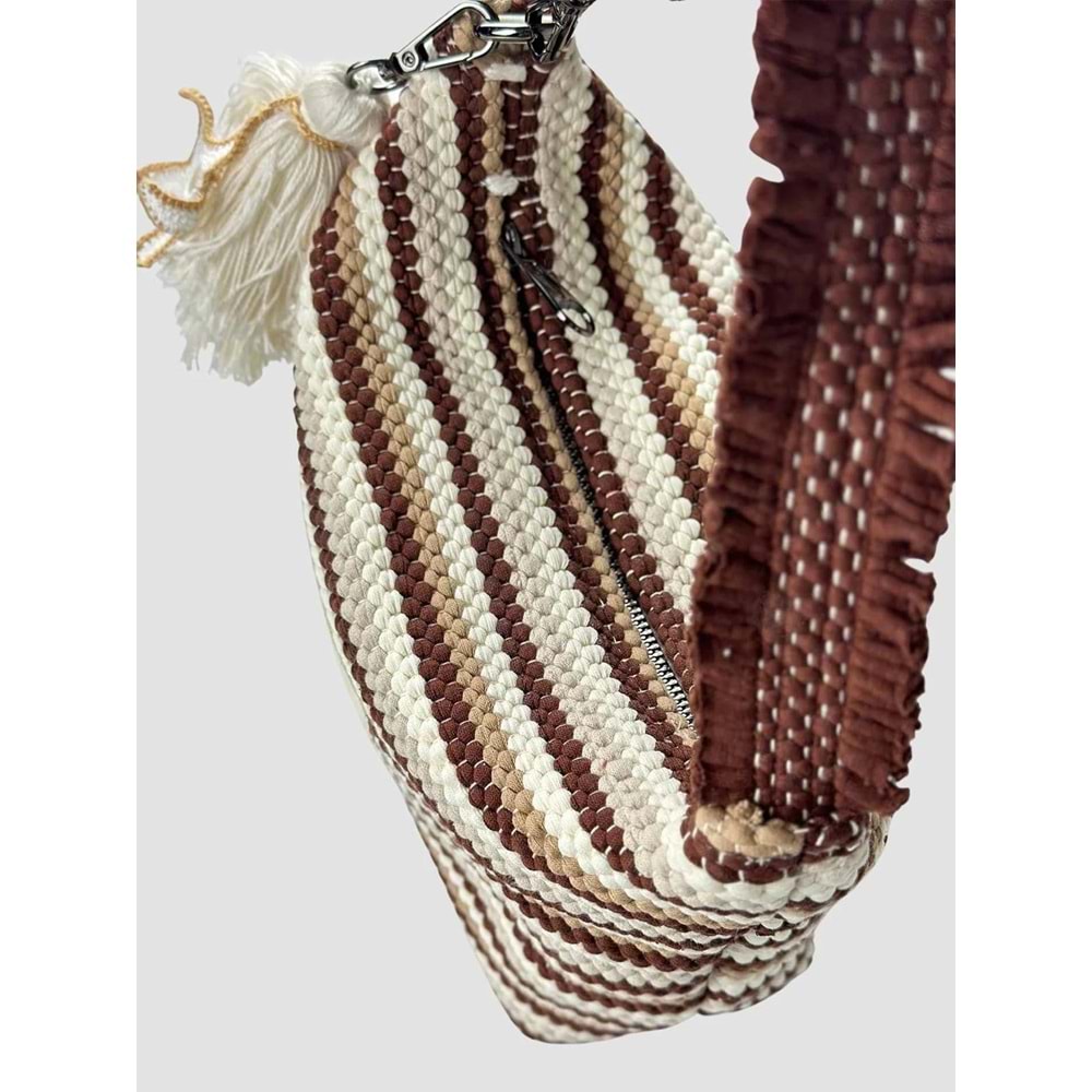 BC MİNİBAG-THE WAVE - BABYCORD - MİNİBAG - KAHVE ÇİZGİLİ - STD - 26SS-BC-MİNİBAG-26854