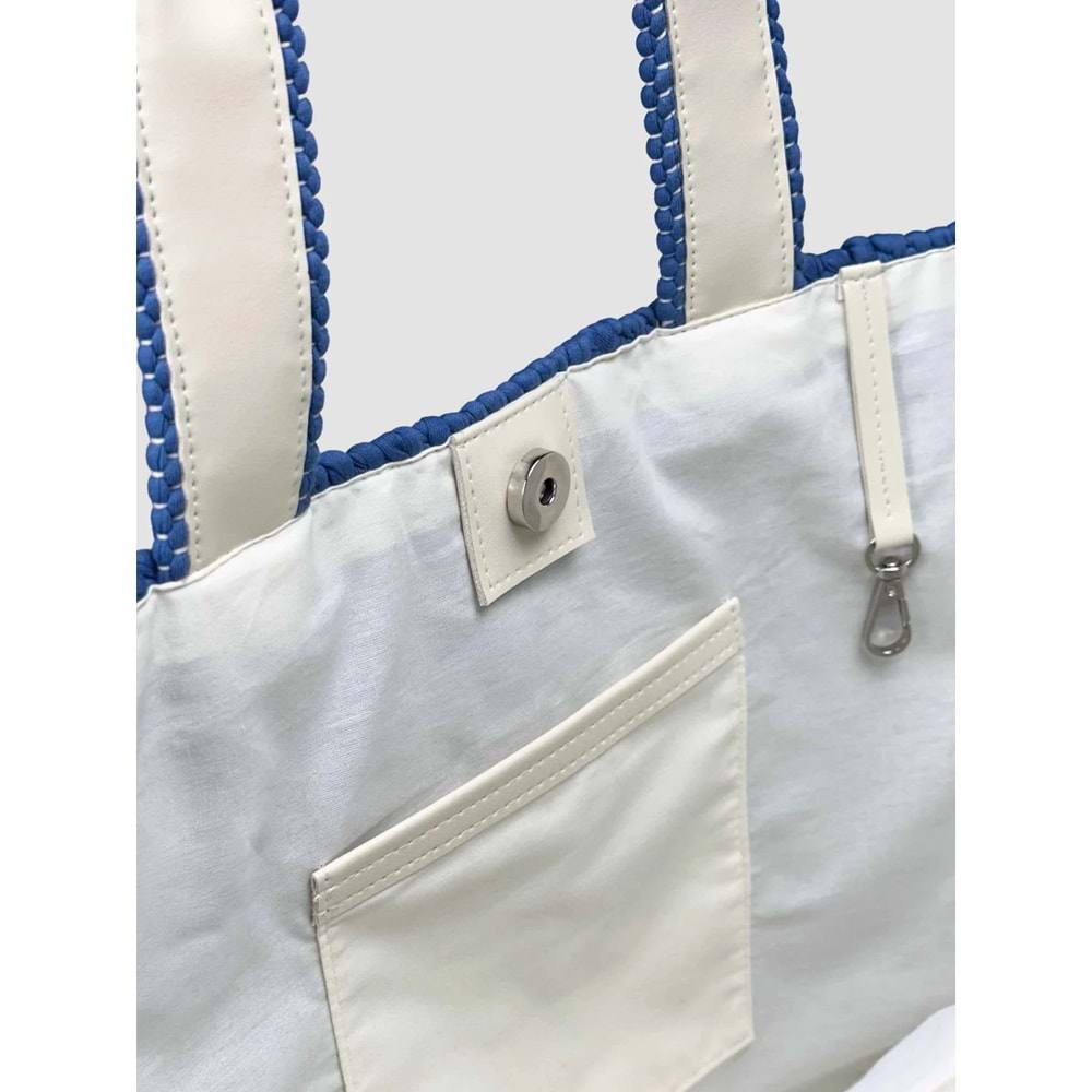 BC TRİNİTY TOTE BAG SİGNATURE - BABYCORD - TRİNİTY TOTEBAG - LACİVERT - STD - 26SS-BC-TTB-25737