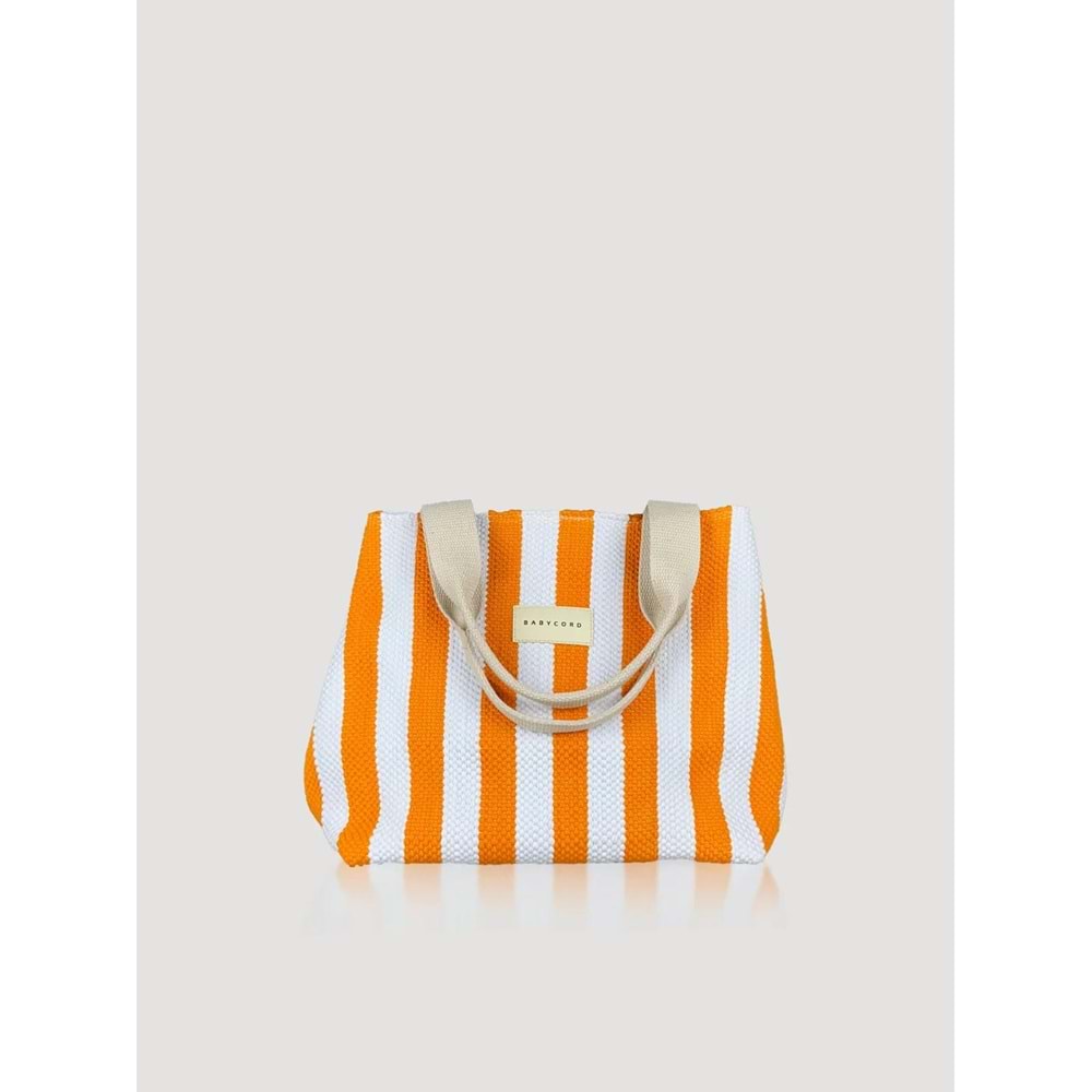 TRİNİTY TOTE BAG SEASİDE - BABYCORD - TRİNİTY TOTEBAG SEASİDE - TURUNCU-BEYAZ - STD - 26SS-BC-TTB-SEASİDE2-26852