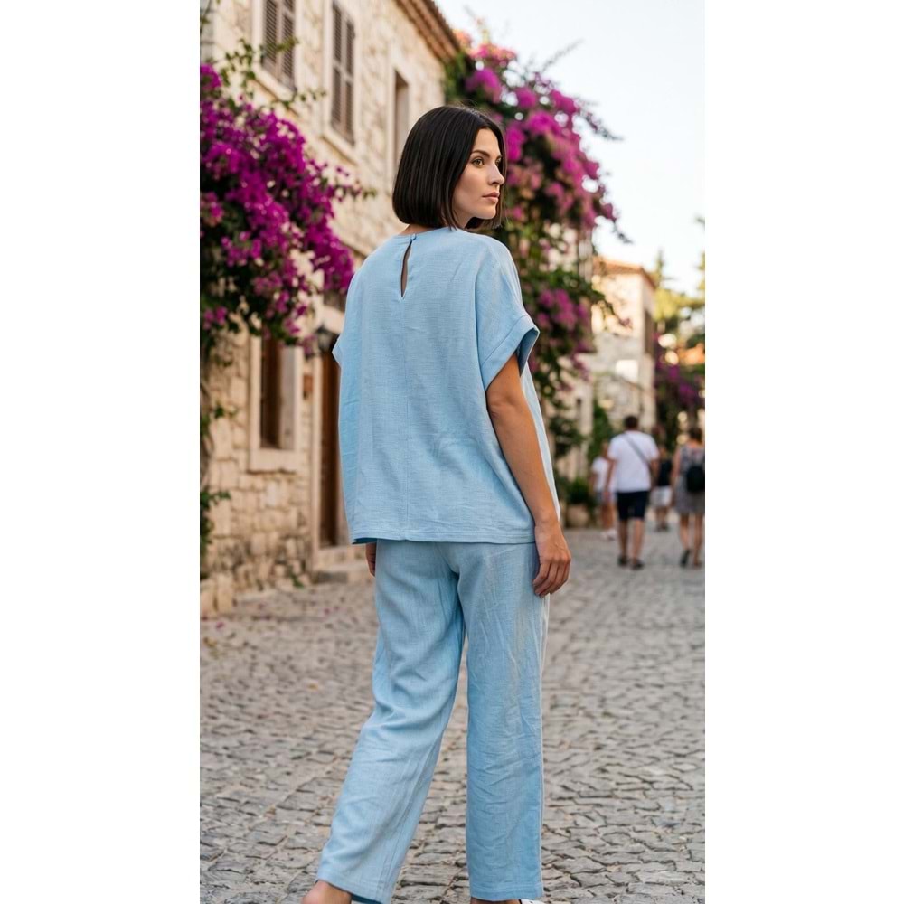 CR ORME PANTOLON.TK 52150001 - CR - TK.PANTOLON - AÇIK MAVİ - S - 26SS-CR-PNT.TK-5210001-26019
