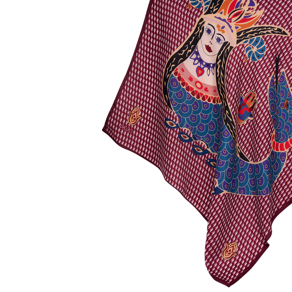 DEL ŞAHMERAN FULAR - DELLEL - FULAR - BORDO - STD - 26SS-DEL-FLR-ŞAHMERAN-25347