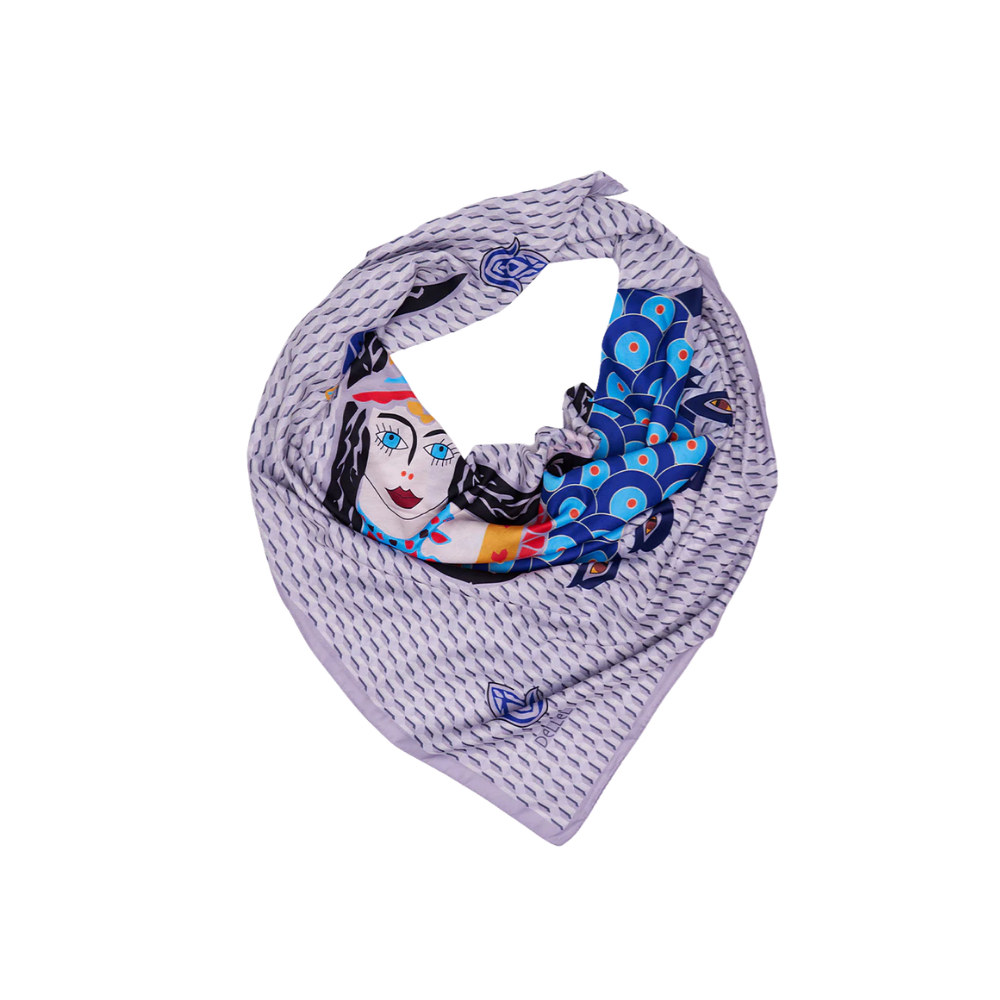 DEL ŞAHMERAN FULAR - DELLEL - FULAR - GRİ - STD - 26SS-DEL-FLR-ŞAHMERAN-25348