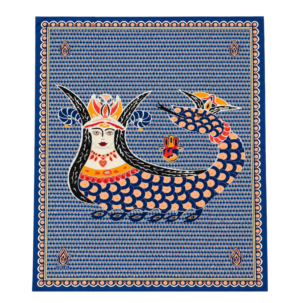 DEL ŞAHMERAN MONOGRAM PAREO - DELLEL - PAREO - MAVİ - STD - 26SS-DEL-MNGRM-PAREO-26130