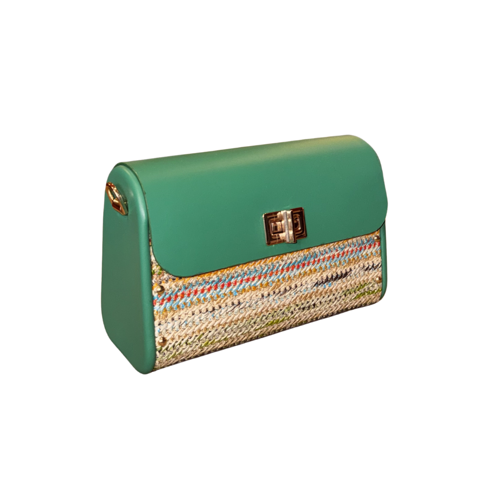 DRN LİORA LEATHER/WİCKER - DRN - LİORA - B.YEŞİL MLT.CLR.WİCKER - STD - 26SS-DRN-LİORA-24882
