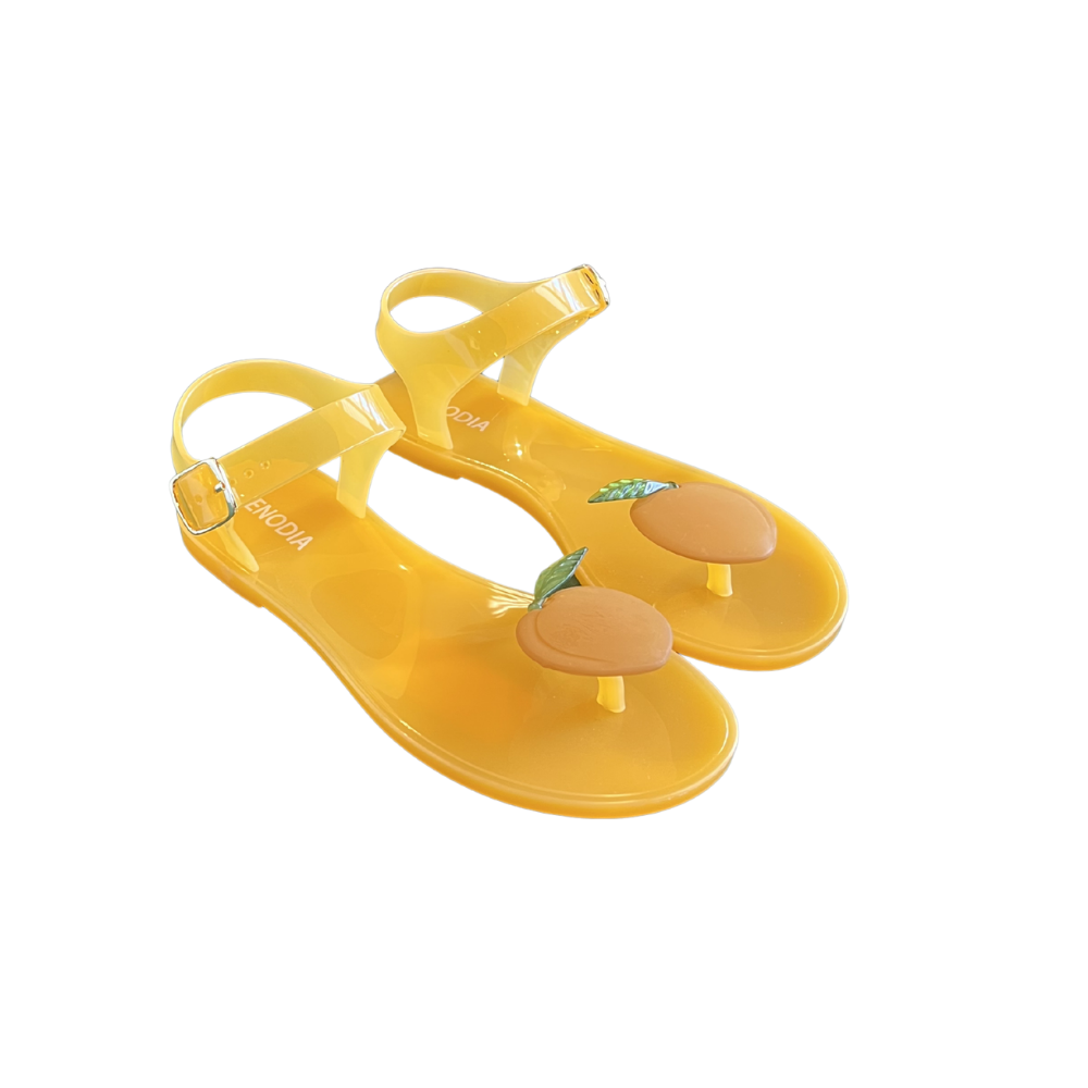 END MEYVELİ JELLY SANDALET 9003-J4 - ENOD - Düz Jelly Sandalet - ŞEFTALİ-TURUNCU - 39 - 26SS-END-JELLYSND-9003J4-25449