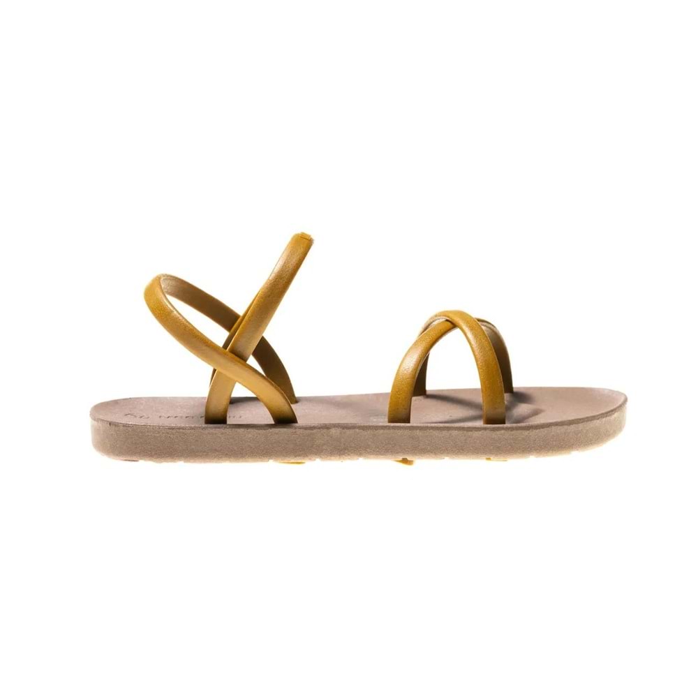 MC CROSS SLİM - MOO CHUU - PVC DÜZ SANDALET - KAHVE-KAHVE - 40 - 26SS-MC-PVC-SND-CROSS-25247