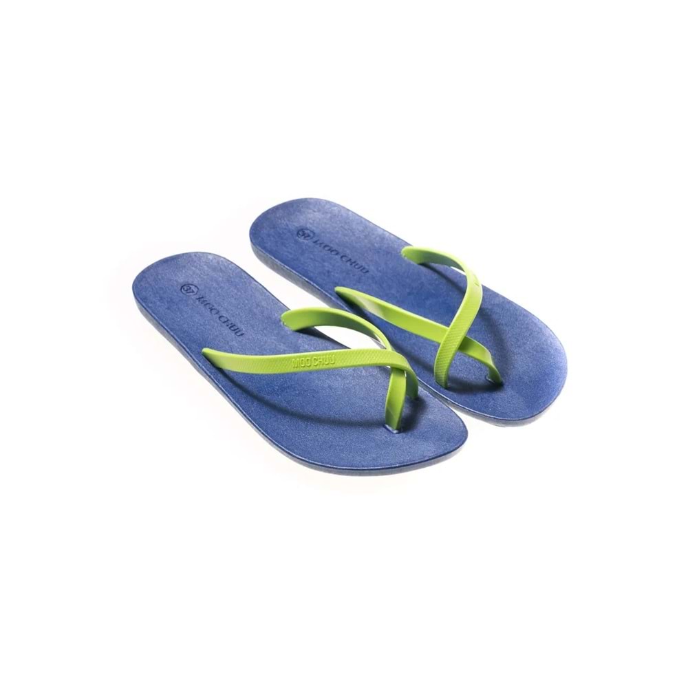 MC ALPHA - MOO CHUU - PVC DÜZ PARMAK ARASI TERLİK - MAVİ-LİME - 36 - 26SS-MC-PVC-TRLK-ALPHA-25479