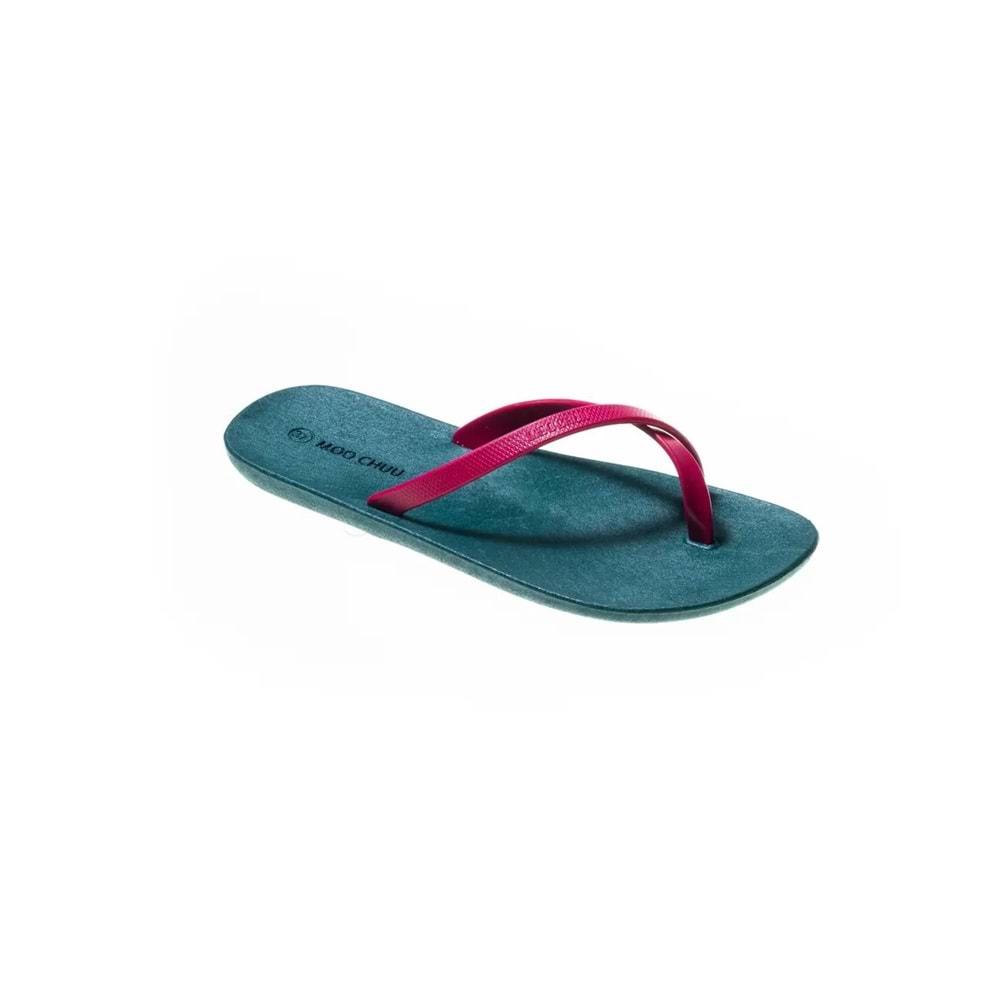 MC ALPHA - MOO CHUU - PVC DÜZ PARMAK ARASI TERLİK - YEŞİL-PEMBE - 40 - 26SS-MC-PVC-TRLK-ALPHA-25493