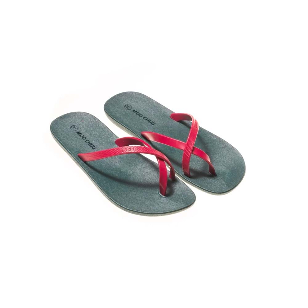 MC ALPHA - MOO CHUU - PVC DÜZ PARMAK ARASI TERLİK - YEŞİL-PEMBE - 40 - 26SS-MC-PVC-TRLK-ALPHA-25493