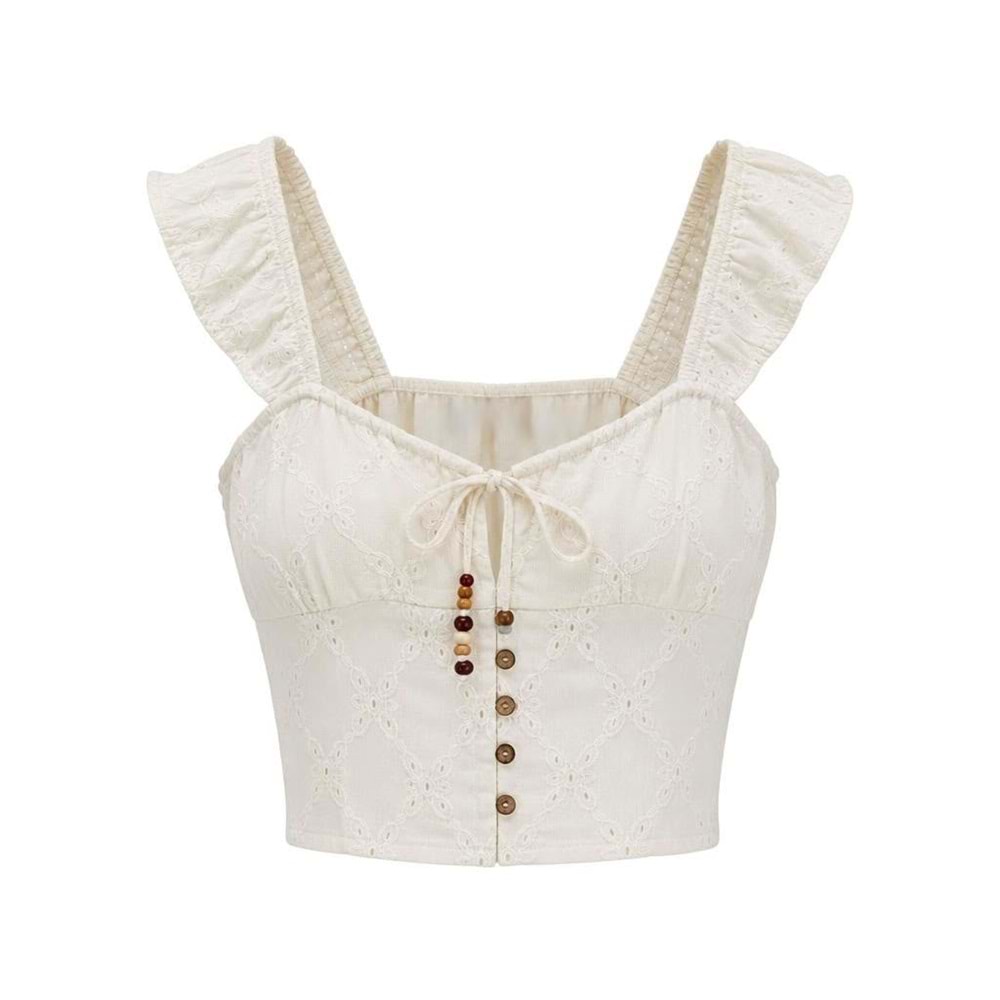 QZ BLUZ 26Y-02158 - QZ - BLUZ - NATUREL - L - 26SS-QZ-BLZ-02158-25595