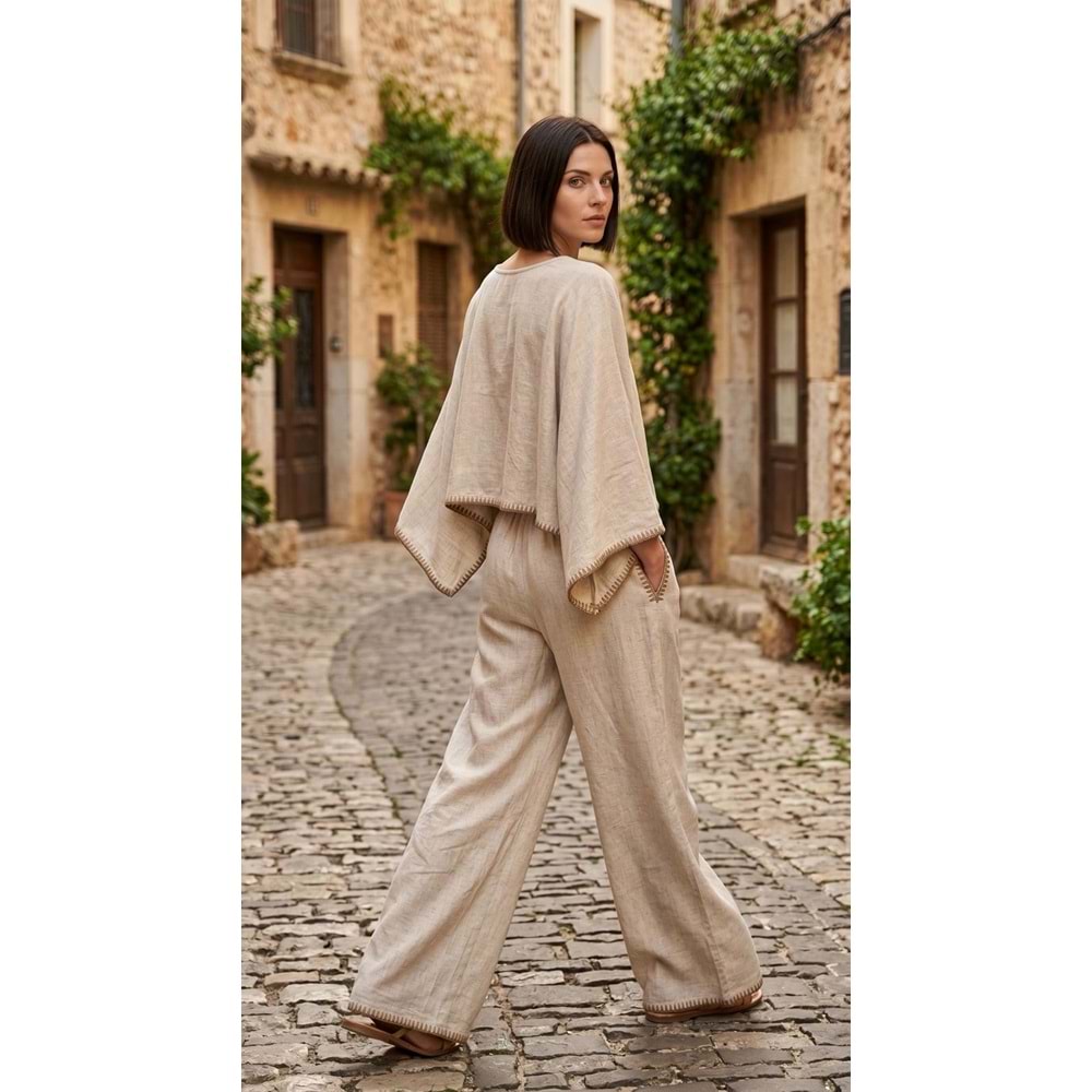 RB KİMONO PANTOLON.TK 39821 - RB - Kimono - NAT-HARDAL - STD - 26SS-RB-KMN.TK-39821-26051
