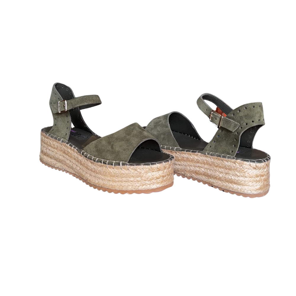 RS ESP.SÜET SANDALET 290-RS - ESPADRİL - HAKİ - 36