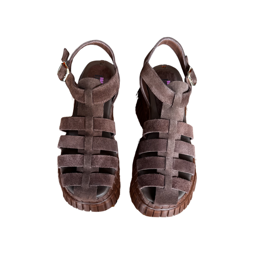 RS DOLGU SANDALET 02 - RS - DOLGU SANDALET - KAHVERENGİ - 36