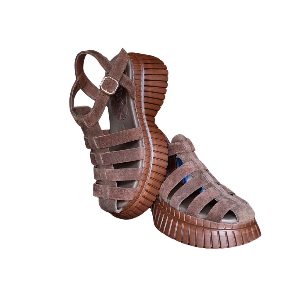 RS DOLGU SANDALET 02 - RS - DOLGU SANDALET - KAHVERENGİ - 36