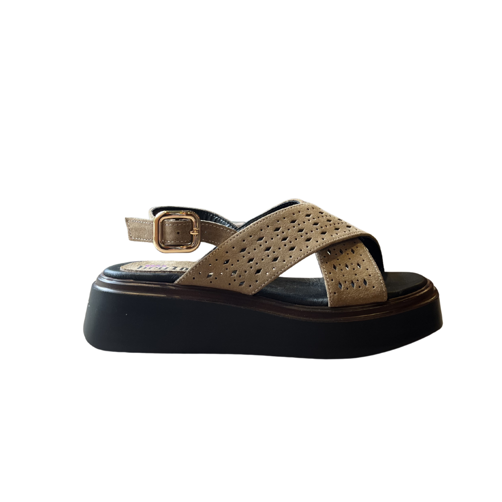 RS DOLGU SANDALET 7113 - RS - DOLGU SANDALET - SİGARO - 40 - 26SS-RS-SND-7113-25055