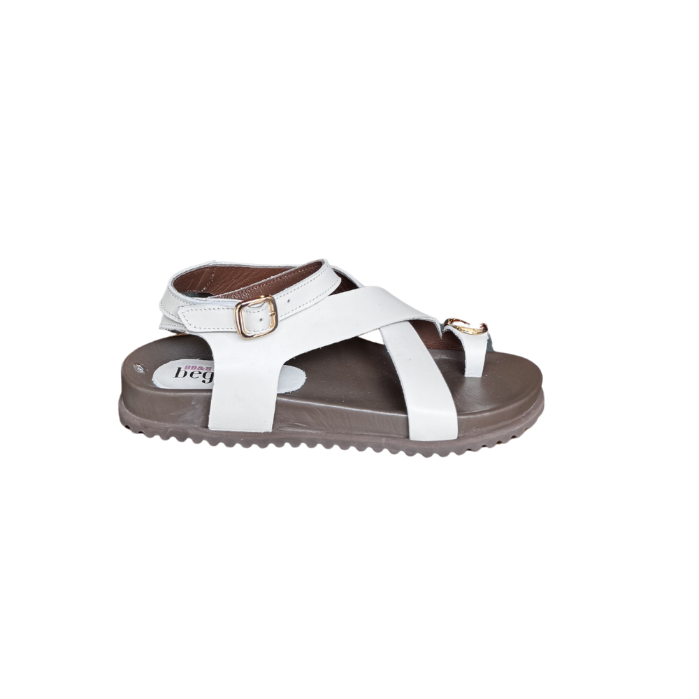 RS SANDALET 8149 - RS - DÜZ SANDALET - KREM - 41