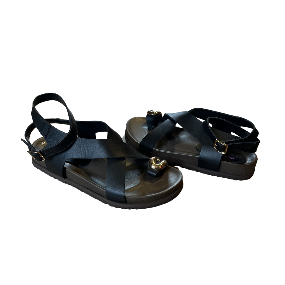 RS SANDALET 8149 - RS - DÜZ SANDALET - SİYAH - 40 - 26SS-RS-SND-8149-25043