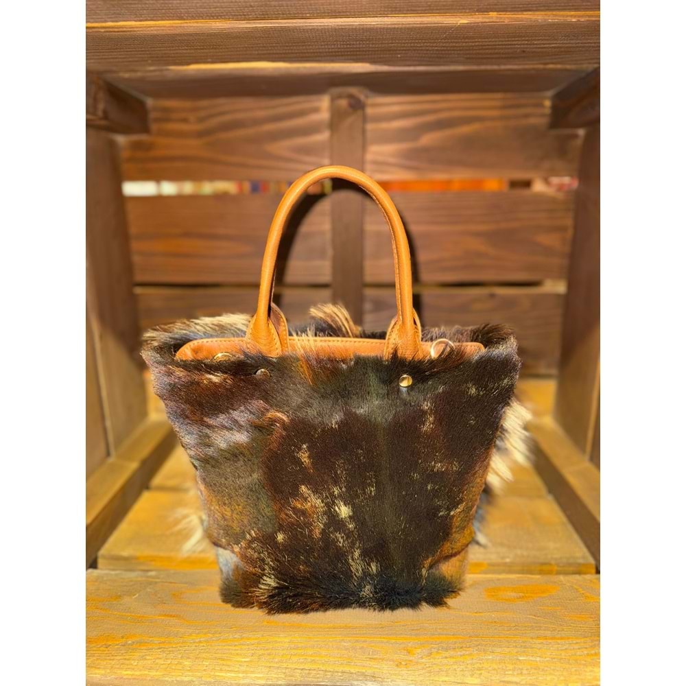 Capricorn Skin Brown Gusset Small Ladybag