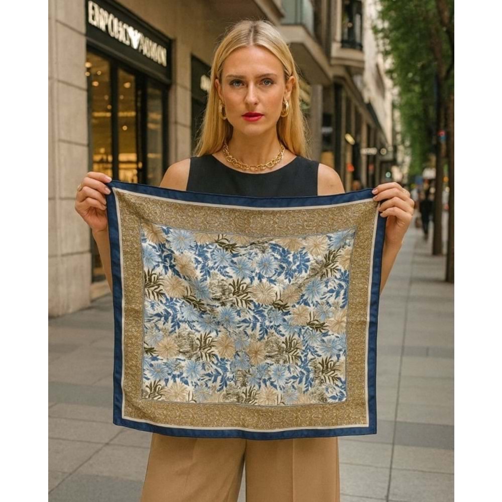 NW ÇİÇEK DESENLİ LACİ 14895 ÇİFT BASKI