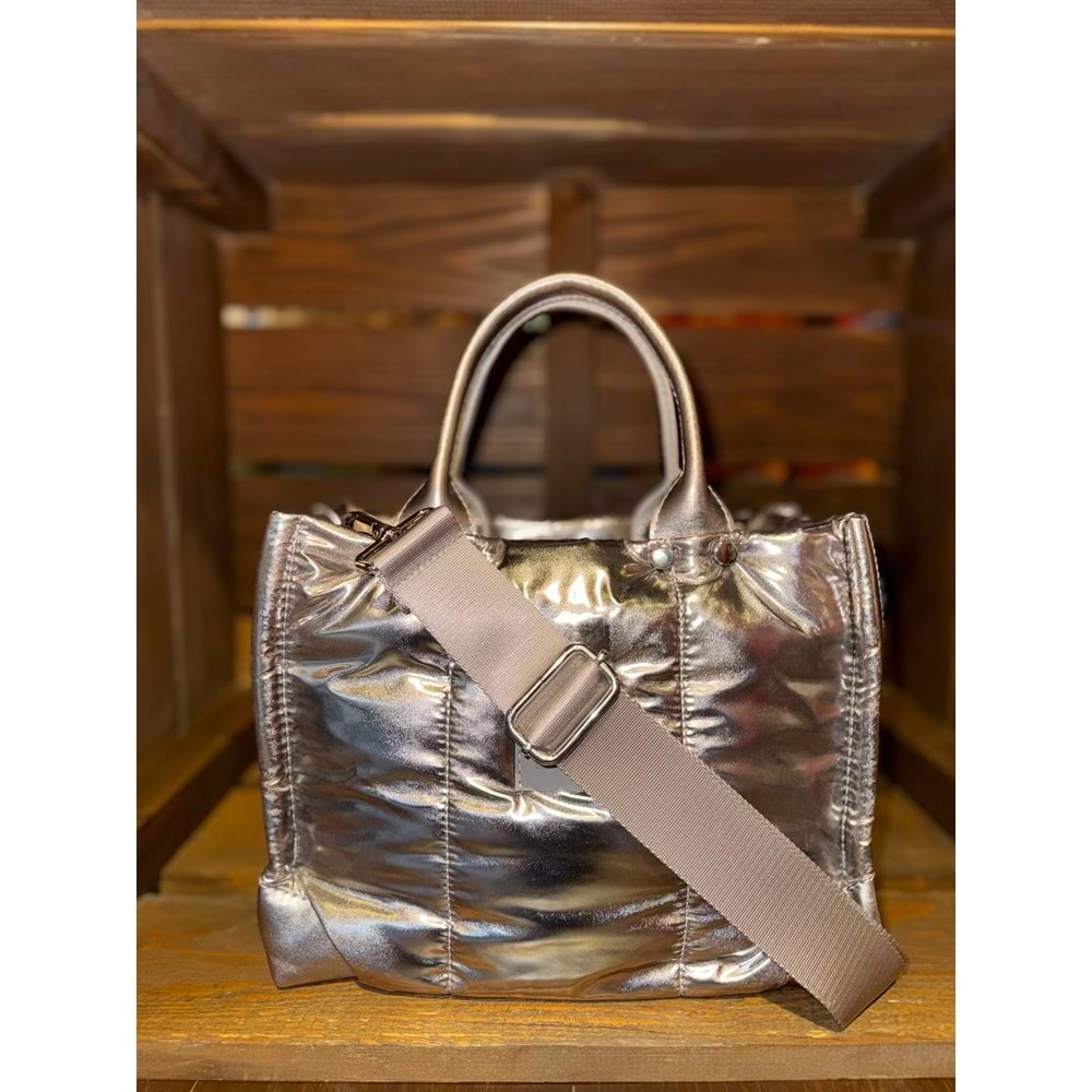 Silver Tote Bag